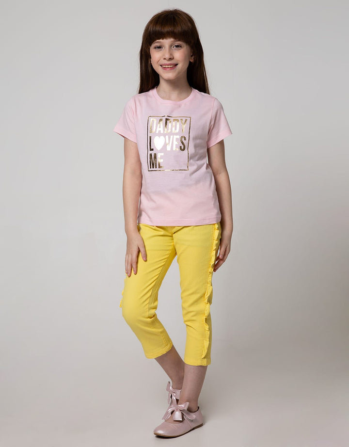 Little M Short Sleeve T-shirt Kids Word