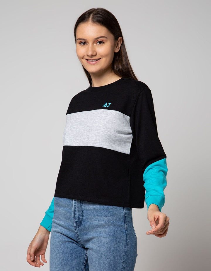 American Jeans Sweatshirt Team Talk Cropped