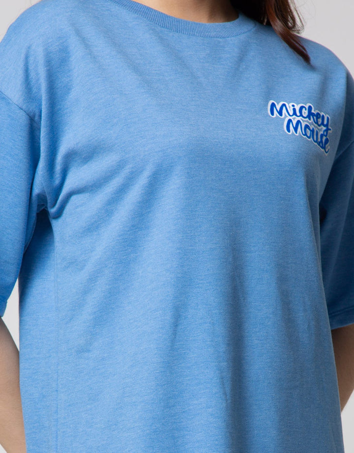 Disney Oishiri Kawaii Mickey Mouse Flock Short Sleeve Midi