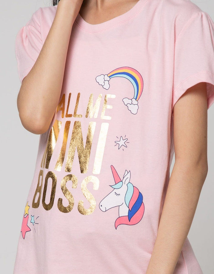 Aero Kids Short Sleeve T-Shirt Kindergarten Multipack Call Me Mini Boss