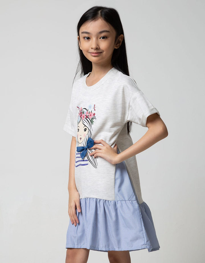 Aero Short Sleeve Midi Dress Nonik Flower