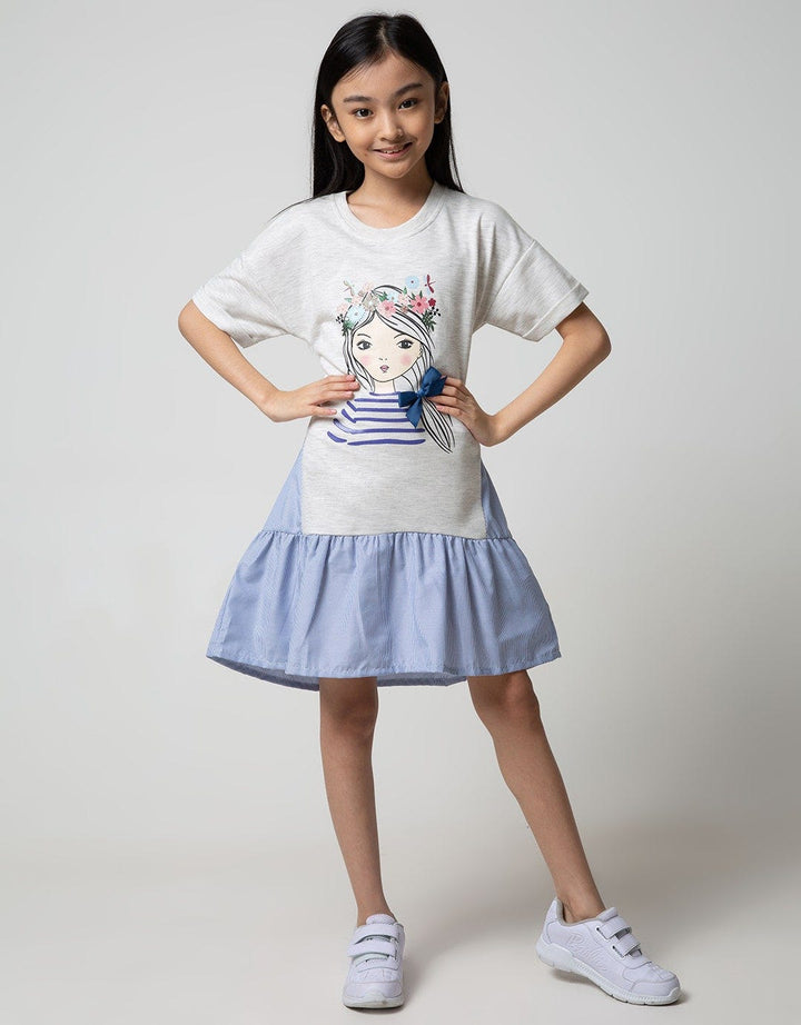 Aero Short Sleeve Midi Dress Nonik Flower