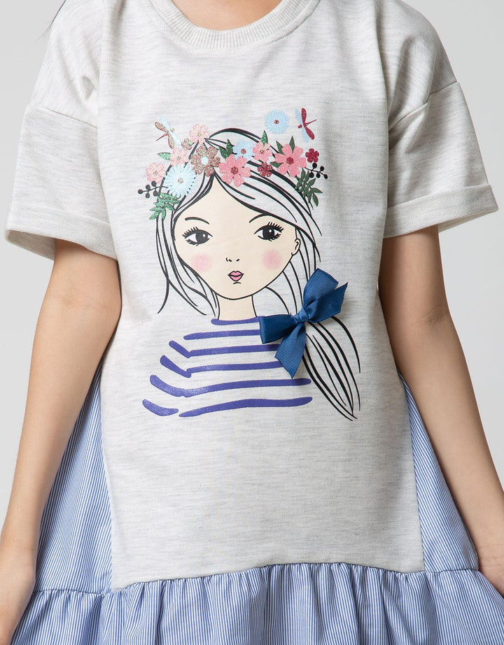 Aero Short Sleeve Midi Dress Nonik Flower