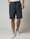 Cole Short Pants Woven Print Pull On Melange