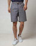 Cole Short Pants Woven Print Pull On Melange