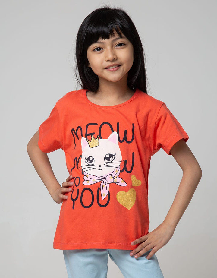 Little M Short Sleeve T-Shirt Meow