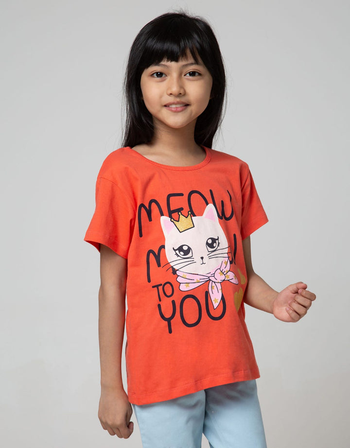 Little M Short Sleeve T-Shirt Meow