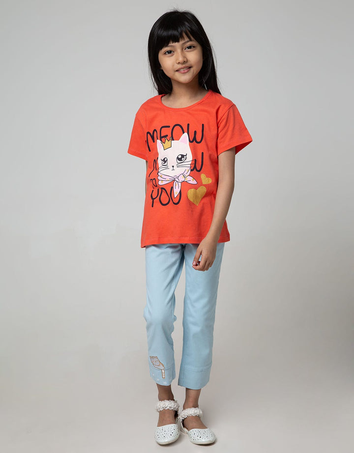 Little M Short Sleeve T-Shirt Meow