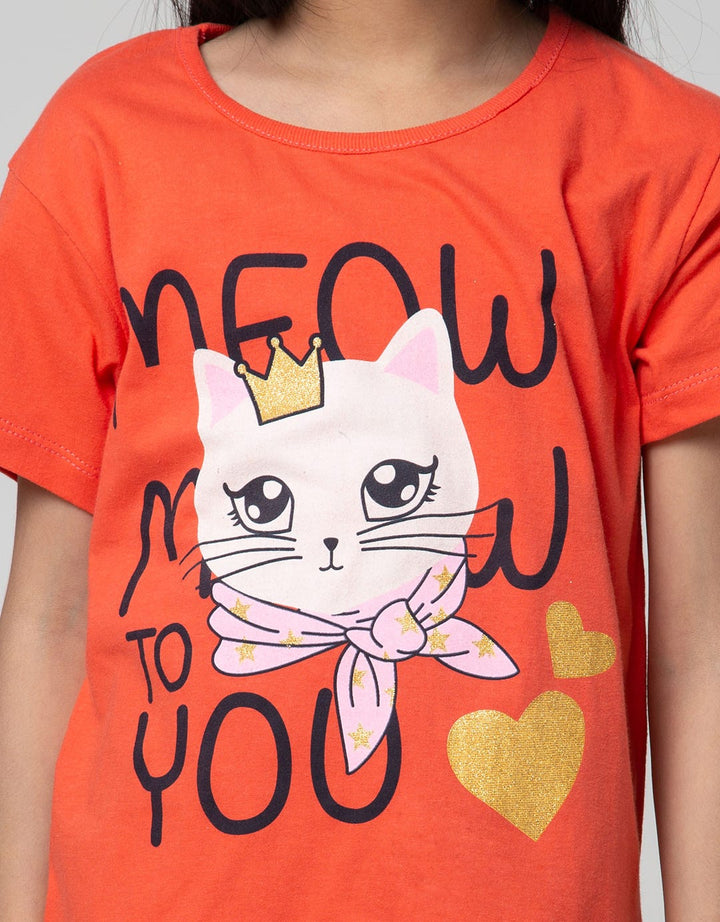 Little M Short Sleeve T-Shirt Meow