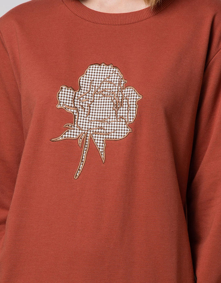 Nevada Long Sleeve SweaT-Shirt Flower Check
