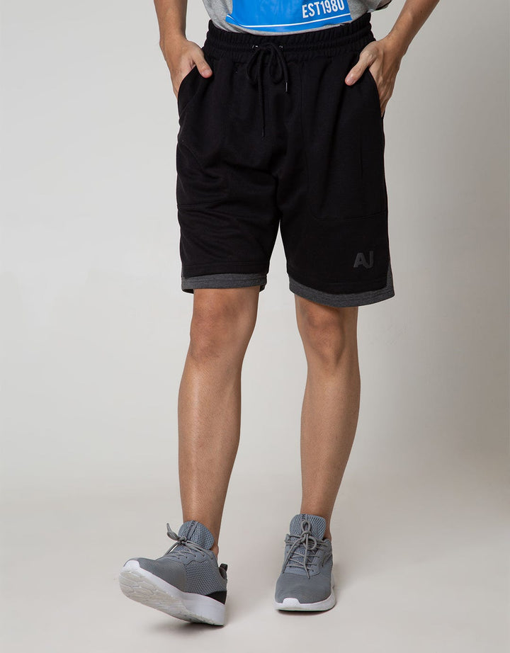 American Jeans Short Pants Drawstring Contrast Leg Opening