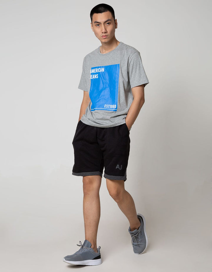 American Jeans Short Pants Drawstring Contrast Leg Opening