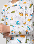 Kidz Too Top - Bottom Set Long Sleeve Sleep Dino Mozaic