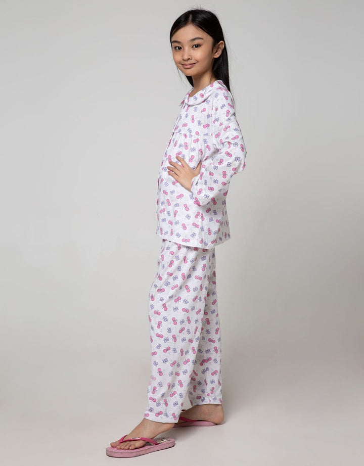 Kidz Too Top - Bottom Set Long Shirt Long Pants Butterfly Collar