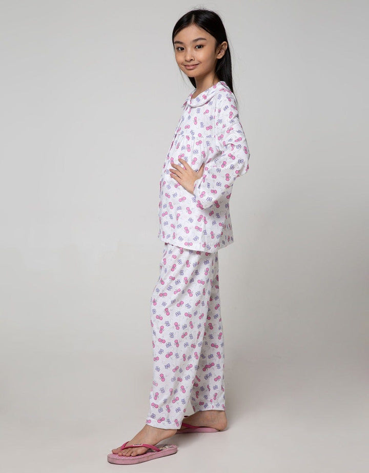 Kidz Too Top - Bottom Set Long Shirt Long Pants Butterfly Collar