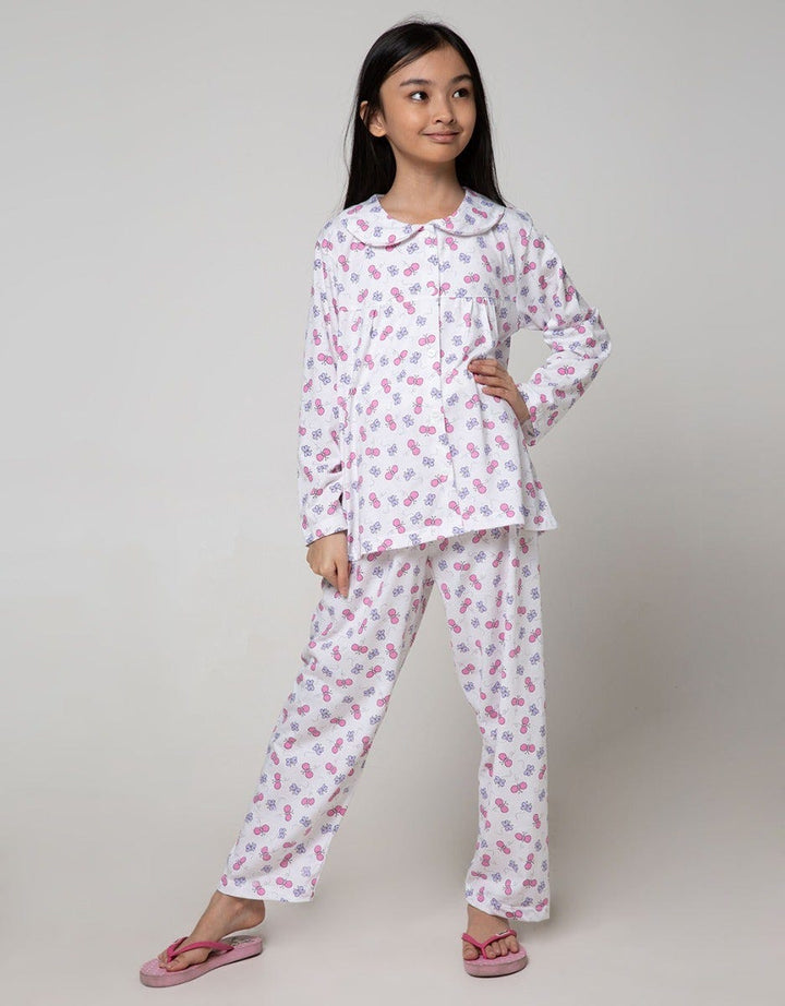 Kidz Too Top - Bottom Set Long Shirt Long Pants Butterfly Collar