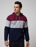 Details Long Sleeve SweaT-shirt Hoodie Cut N Sewn Wine