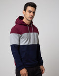 Details Long Sleeve SweaT-shirt Hoodie Cut N Sewn Wine