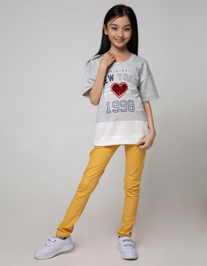 Nevada Kids Short Sleeve T-Shirt Nyc Love Sequin