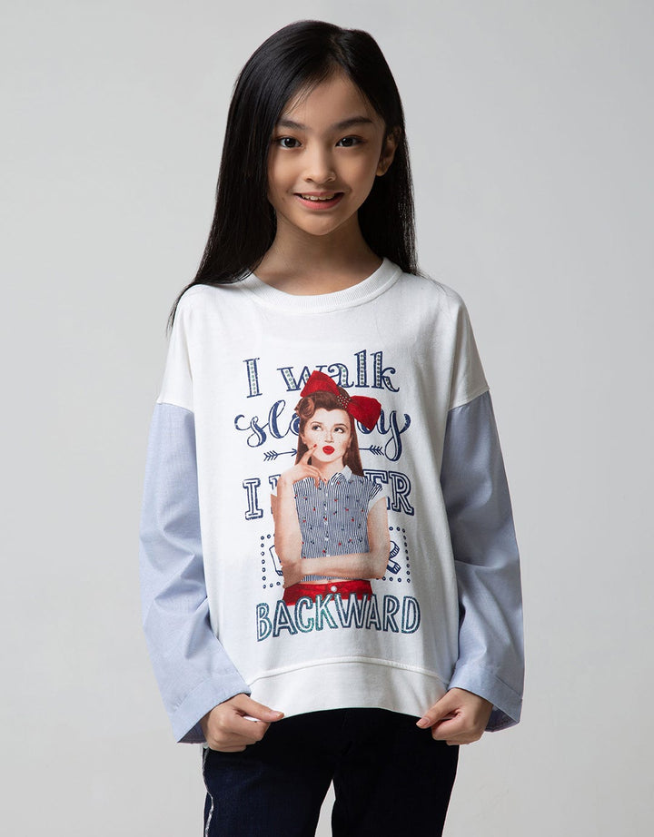 Nevada Long Sleeve T-Shirt Top Girl Chambray
