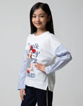 Nevada Long Sleeve T-Shirt Top Girl Chambray
