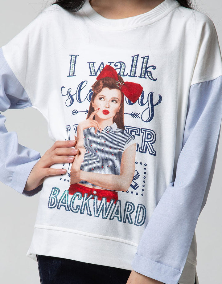 Nevada Long Sleeve T-Shirt Top Girl Chambray