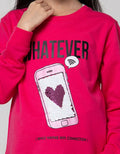 Nevada Kids Long Sleeve T-Shirt Top With Sequin Phone Whatever