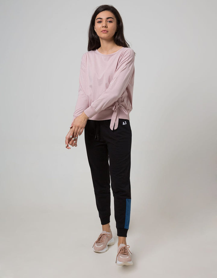 Details Long Sleeve T-Shirt Tee With Ribbon On Bottom Baets