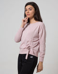 Details Long Sleeve T-Shirt Tee With Ribbon On Bottom Baets