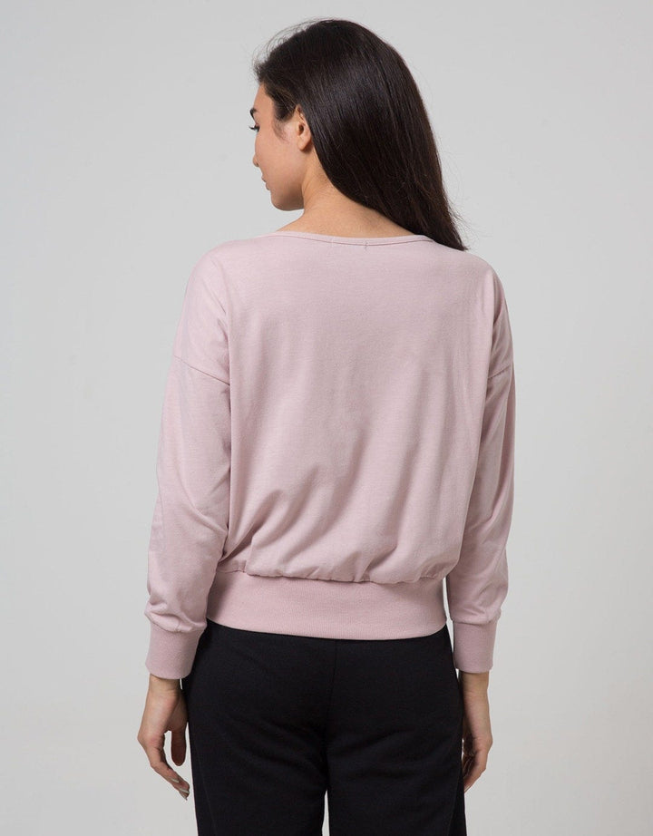 Details Long Sleeve T-Shirt Tee With Ribbon On Bottom Baets