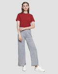 Nevada Terry Solid Wide Leg Relax Women's Long Pants