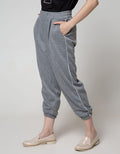 Details Jogger Pants Stripe Rib Ankle With Piping