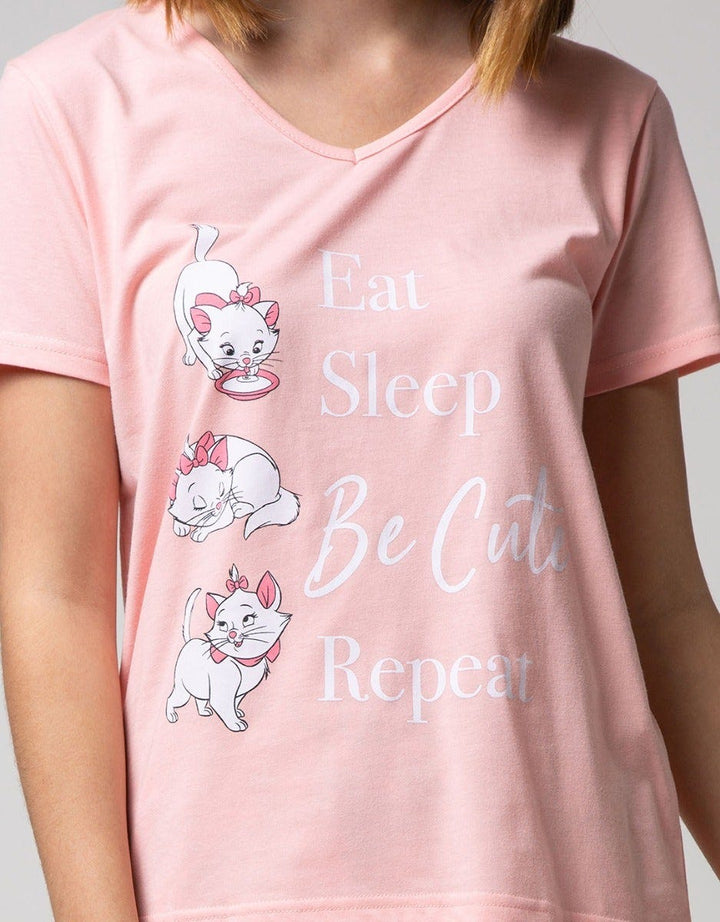 Disney Marie Piyama Short Marie Sleep