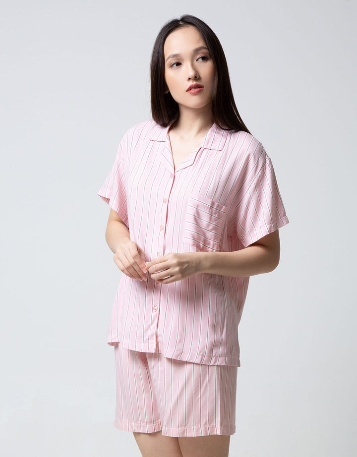 Nevada Short Sleeve Pyjama Shorts Cutie Stripe Part 2