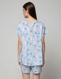 Nevada Short Sleeve Pyjama Shorts Illama Cactus