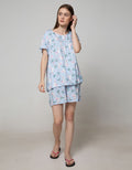 Nevada Short Sleeve Pyjama Shorts Illama Cactus