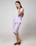 Nevada Short Sleeve Pajama Capri Pineapple