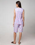 Nevada Short Sleeve Pajama Capri Pineapple