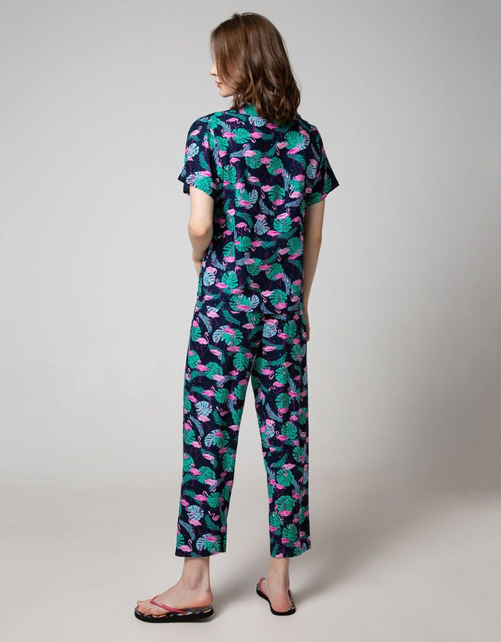 Nevada Ss Pajama Pants Palm Flaminggo