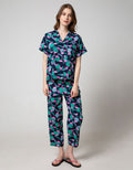Nevada Ss Pyjama Pants Palm Flaminggo