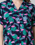 Nevada Ss Pyjama Pants Palm Flaminggo