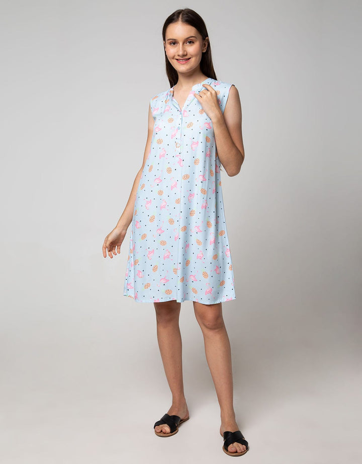 Nevada Short Sleeve Midi Dress Pineapple Flami