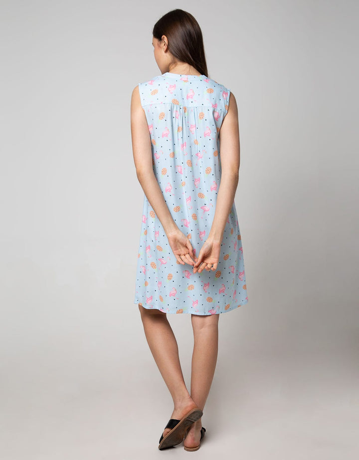 Nevada Short Sleeve Midi Dress Pineapple Flami