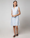 Nevada Short Sleeve Midi Dress Pineapple Flami