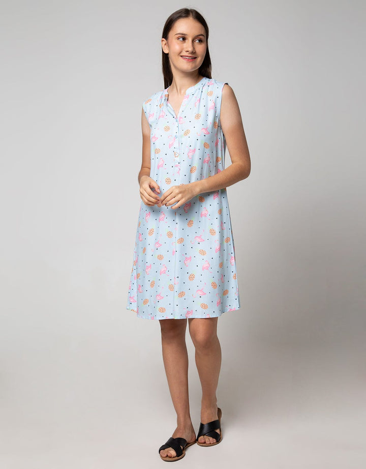 Nevada Short Sleeve Midi Dress Pineapple Flami