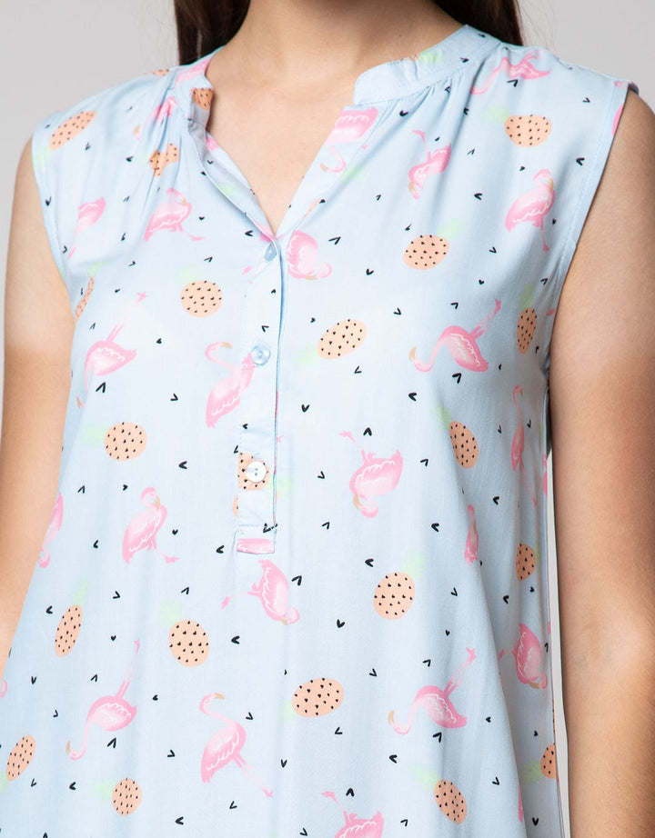 Nevada Short Sleeve Midi Dress Pineapple Flami