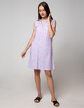 Nevada Short Sleeve Midi Dress Pineapple Flami