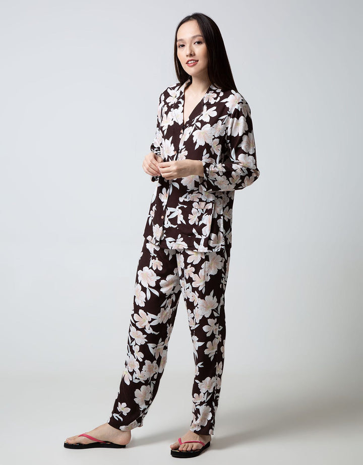 St. Yves Long Sleeve Pajama Pants Soft Adenium