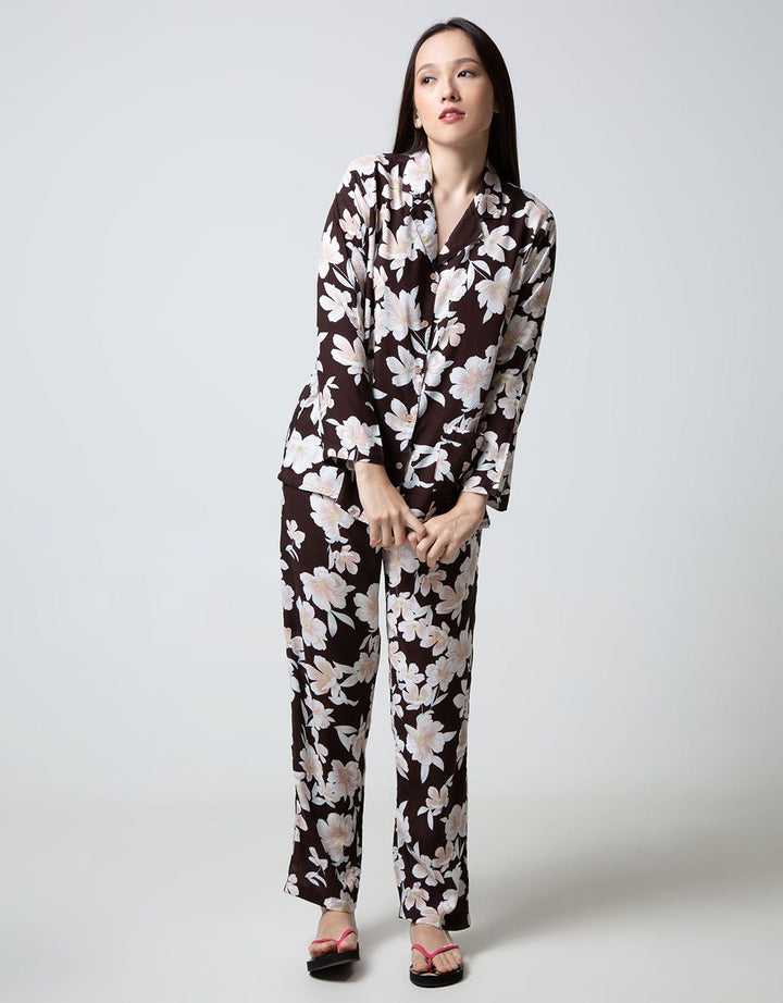 St. Yves Long Sleeve Pajama Pants Soft Adenium