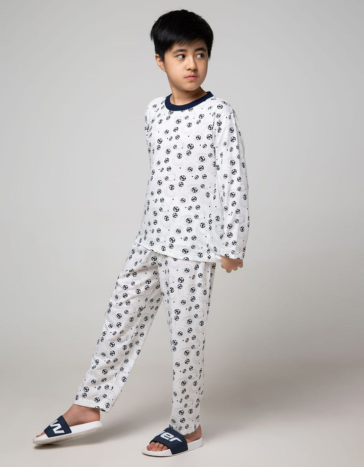 Kidz Too Top - Bottom Pajama Set Long Sleeve Long Pants Fullprint Bubble